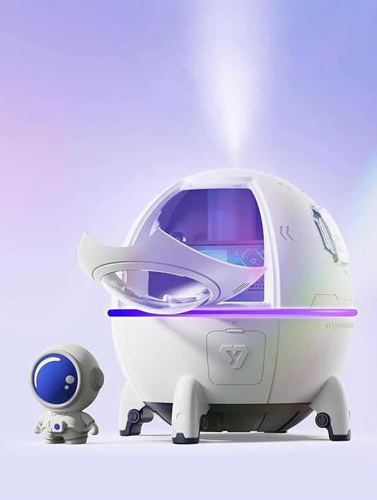 🚀 Humidificador de Aire Cápsula Espacial con Luz LED
